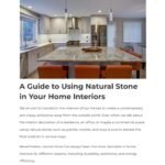 A Guide To Using Natural Stone In Your Kitchen