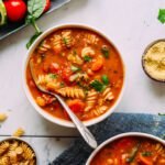 Easy Minestrone Soup (Vegetarian, Gluten Free, Vegan)