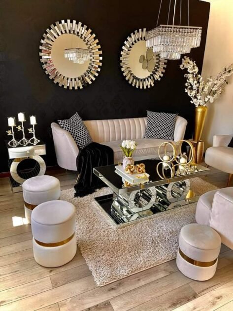 30+ Best Decor Ideas for Black And Gold Living Room