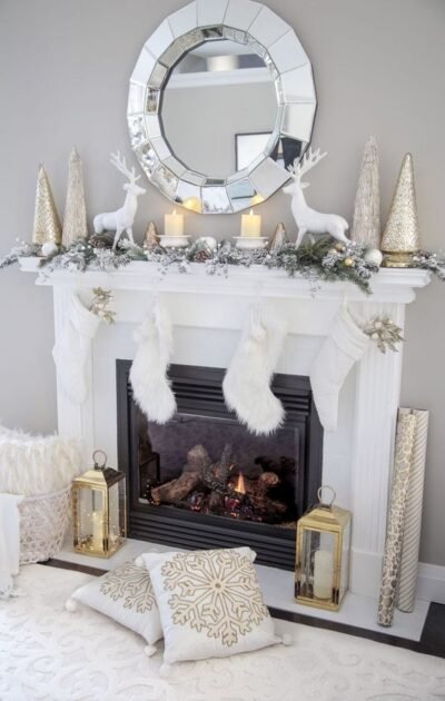 Elegant Christmas Fireplace Decorations: 30+ Beautiful Ideas to Try