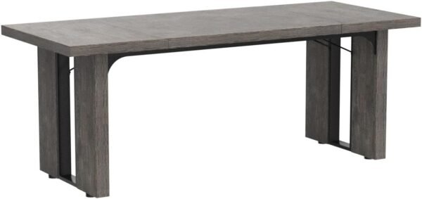 Tribesigns 71" Large Dining Table for 6 to 8 People, Rustic Farmhouse Style Dinner Table, Rectangular Dining Table for Kitchen, Dining Room & Living Room - Image 5
