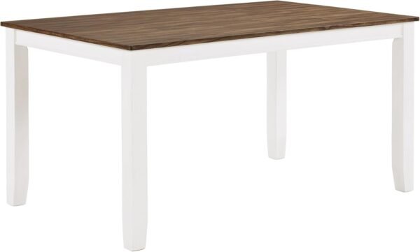 Lexicon Dining Table Set for 6 with Chairs, Solid Wood 7 Piece Farmhouse Dining Room Table and Chairs Set of 6, Cross Back, Easy Assembly Seater for Indoor Home, Dinner, Kitchen, Cherry/White - Image 3