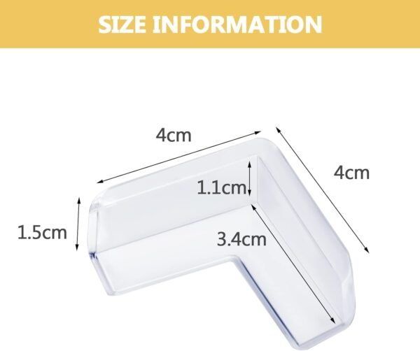 8 Pack Corner Protector for Baby, Clear Furniture Corner Guard & Edge Safety Bumpers for Table Edges & Sharp Corners - Baby Proofing (L Shape) - Image 4
