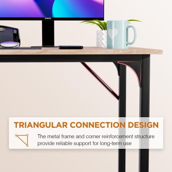 PayLessHere 32/39/47 inch Computer Desk Study Writing Table, Adjustable feet, Modern Furniture for Home Office (1, Nature, 32 inch) - Image 6