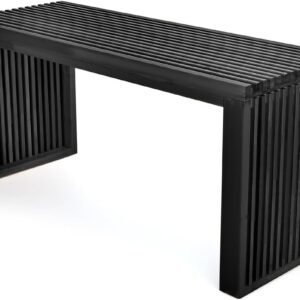 Bamboo Dining Bench, 35 inch Farmhouse Decor Indoor Kitchen Table Bench, Entryway Shoe Rack Bench, Outdoor Bench, Solid Bamboo Benches for Living Room, Hallway, Bedroom, Bathroom