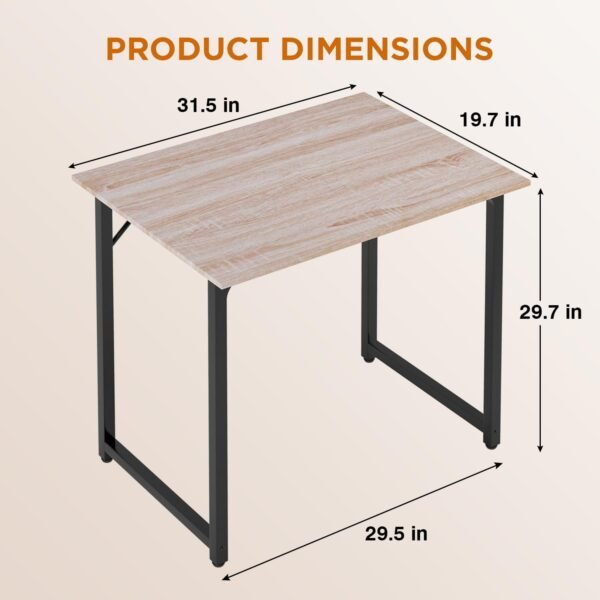 PayLessHere 32/39/47 inch Computer Desk Study Writing Table, Adjustable feet, Modern Furniture for Home Office (1, Nature, 32 inch) - Image 3