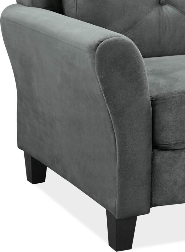 Lifestyle Solutions Harrington Sofa in Grey, Dark Grey - Image 4