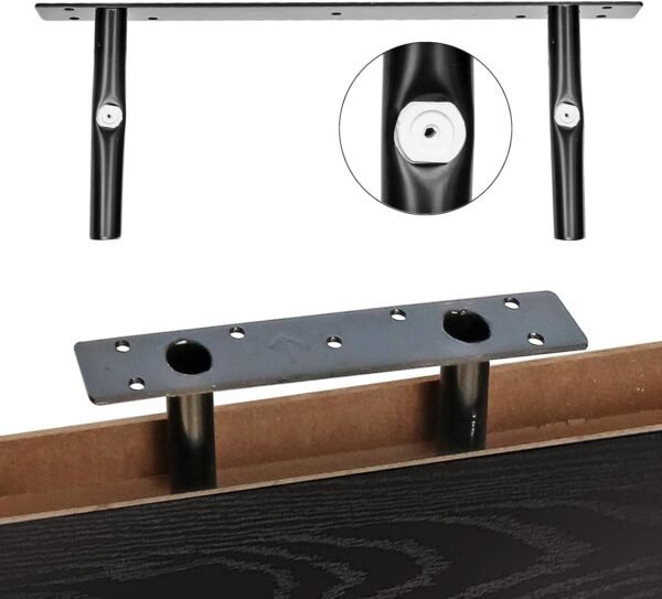 QEEIG Black Bathroom Shelves Over Toilet Wall Mounted Floating Shelves Farmhouse Shelf Toilet Paper Storage Small 16 inch Set of 3 (019-B3) - Image 8