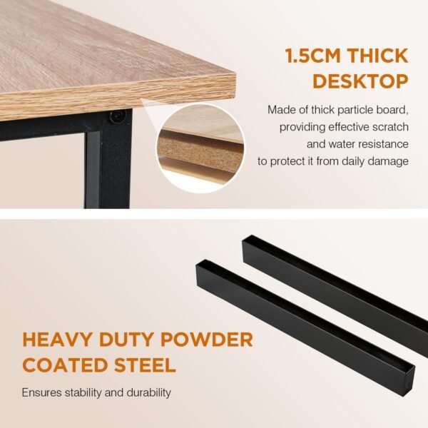 PayLessHere 32/39/47 inch Computer Desk Study Writing Table, Adjustable feet, Modern Furniture for Home Office (1, Nature, 32 inch) - Image 7
