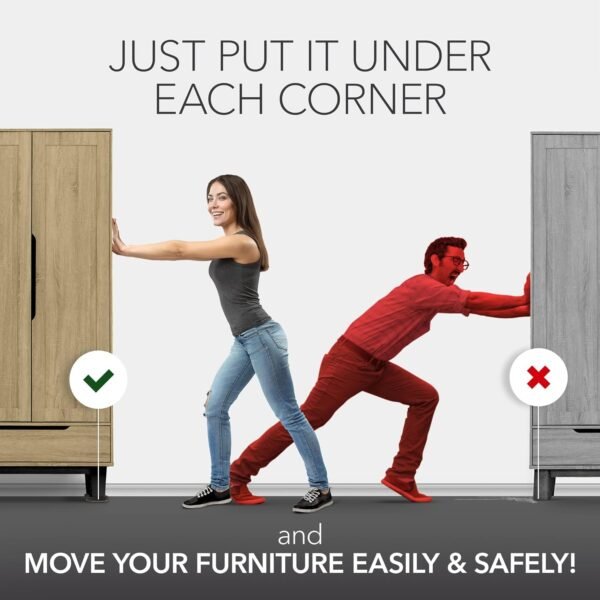Felt Furniture Sliders for Hardwood Floors X-PROTECTOR 16 PCS 3 ½” - Furniture Slider with Unique Design - Heavy-Duty Furniture Movers for Hard Surfaces - Felt Sliders - Move Your Furniture Easily! - Image 5