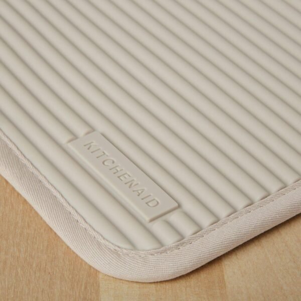 KITCHENAID Ribbed Soft Silicone Pot Holder 2-Pack Set, 7"x9", Milkshake Tan - Image 2