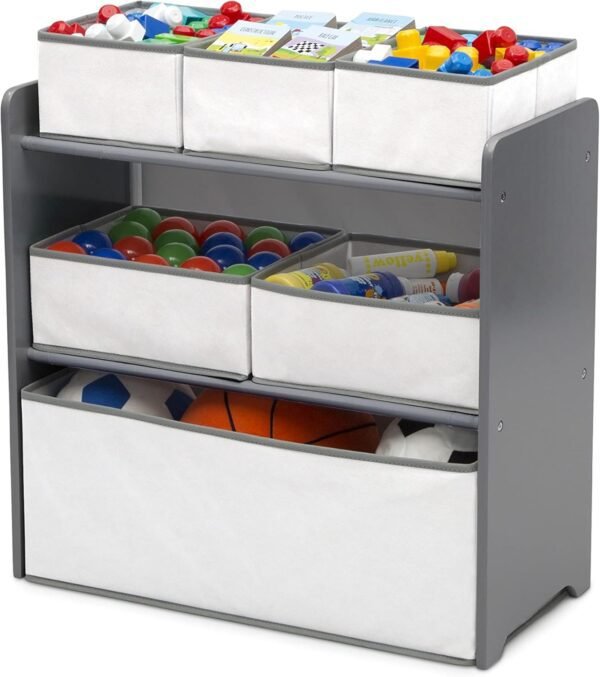 Delta Children 4-Piece Toddler Playroom Set, Grey/White - Image 9