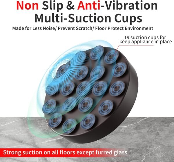 3 Inch Non Slip Furniture Coasters, 12 PCS Round Rubber Furniture Caster Cups, Anti-Sliding Furniture Pads for Hardwoods Floors Bed Stopper Protectors (Dark Brown) - Image 2
