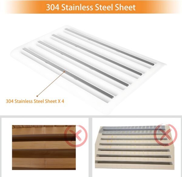 Bread Slicer Guide for Homemade Bread with 304 Stainless Steel Sheet and Storage Tray、3-Slice Thickness，Adjustable Width Making Tools for Cake、Bagels、toast. - Image 2