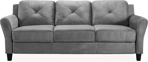 Lifestyle Solutions Harrington Sofa in Grey, Dark Grey - Image 2