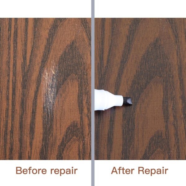 DEWEL Furniture Markers Touch Up, Upgrade Wood Furniture Repair Kit, Premium Wood Scratch Repair Markers and Wax Sticks for Wood Stains Scratches Hardwood Wooden Floors Tables, Set of 17 - Image 10