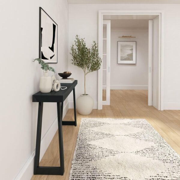 Plank+Beam Solid Wood Console Table, 56 Inch, Sofa Table, Narrow Entryway Table for Hallway, Behind The Couch, Living Room, Foyer, Easy Assembly, Black - Image 5