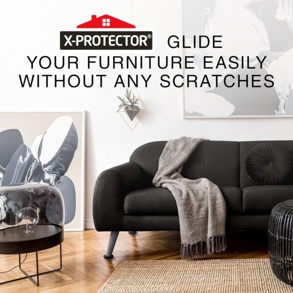 Felt Furniture Sliders for Hardwood Floors X-PROTECTOR 16 PCS 3 ½” - Furniture Slider with Unique Design - Heavy-Duty Furniture Movers for Hard Surfaces - Felt Sliders - Move Your Furniture Easily! - Image 6