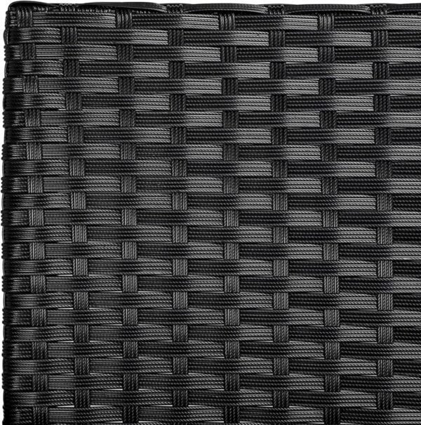 Yaheetech 3 Pieces Patio Porch Furniture Set, Outdoor PE Rattan Wicker Conversation Set with Soft Cushions, Glass Coffee Table & 2 Chairs for Garden/Deck/Courtyard/Poolside, Black/Gray - Image 7
