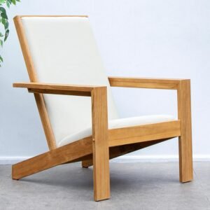 Cambridge Casual Napa Teak Wood Outdoor Adirondack Chair with Quick-Dry Cushion