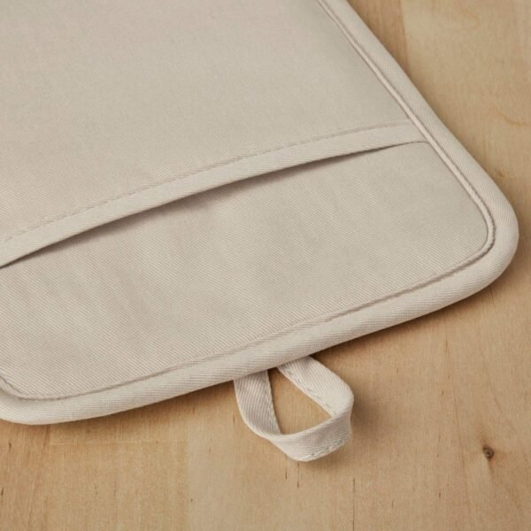 KITCHENAID Ribbed Soft Silicone Pot Holder 2-Pack Set, 7"x9", Milkshake Tan - Image 3