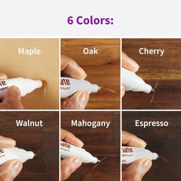 Rejuvenate Wood Furniture & Floor Repair Markers, Touch-Up Markers Fills In Scratches, Maple Oak Cherry Walnut Mahogany Espresso - Image 5
