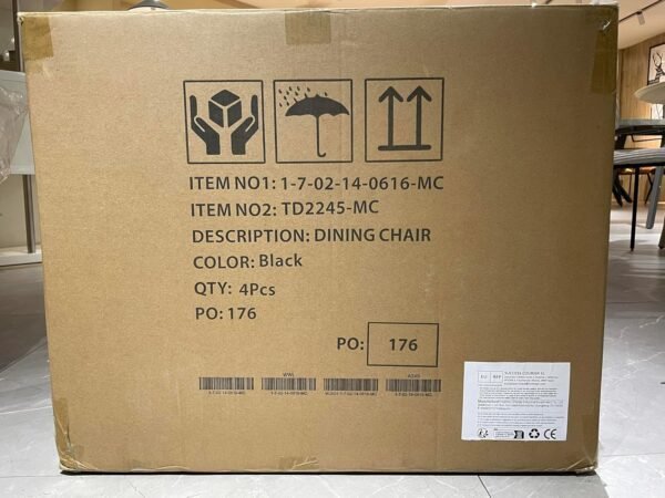 Dining Chairs Set of 4, Modern Kitchen & Dining Room Chairs, Upholstered Faux Leather Cushion Seat and Sturdy Metal Legs (4 Brown Chairs) - Image 7