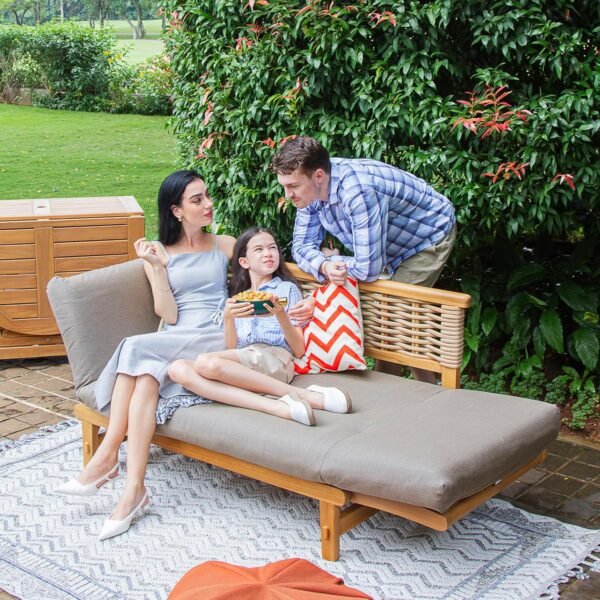 Cambridge Casual Auburn Sofabed, Natural Teak/Cast Shale - Image 3