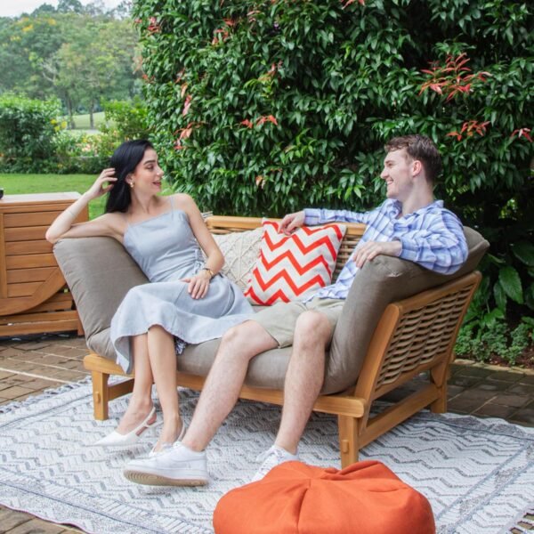 Cambridge Casual Auburn Sofabed, Natural Teak/Cast Shale - Image 4