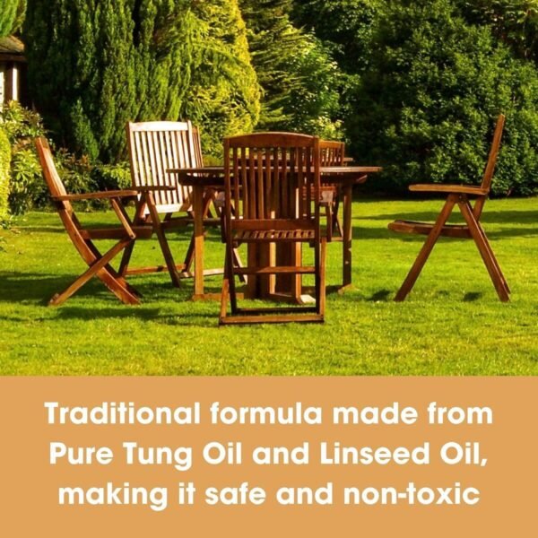 Furniture Clinic Teak Oil | Wood Oil Protects & Cleans Outdoor & Indoor Furniture, Boats, Shower Benches | Restore & Protect Wood, Prevent Drying & Other Damage | Natural Matte Finish | 17oz/500ml - Image 7