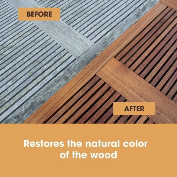 Furniture Clinic Teak Oil | Wood Oil Protects & Cleans Outdoor & Indoor Furniture, Boats, Shower Benches | Restore & Protect Wood, Prevent Drying & Other Damage | Natural Matte Finish | 17oz/500ml - Image 4