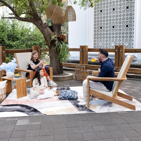 Cambridge Casual Napa Teak Wood Outdoor Adirondack Chair with Quick-Dry Cushion - Image 3