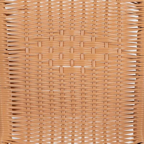 Flash Furniture Lila 4 Pack Beige Rattan Indoor-Outdoor Restaurant Stack Chair | Versatile and Stylish Seating - Image 14
