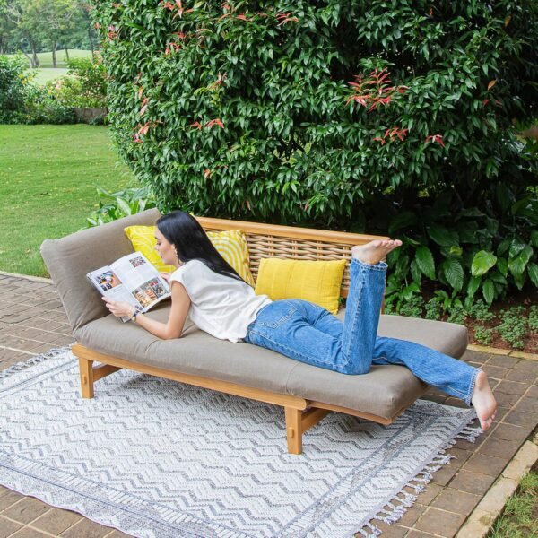 Cambridge Casual Auburn Sofabed, Natural Teak/Cast Shale - Image 6