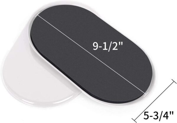 Reusable Large Furniture Movers Sliders for Carpet and Hardwood Floors-8 Pack 9-1/2" Oval Moving Pads Protector for Heavy Duty Sofa Bed Table Desk,Quickly and Easily Move Any Item, Beige - Image 5