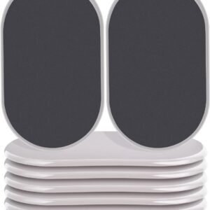 Reusable Large Furniture Movers Sliders for Carpet and Hardwood Floors-8 Pack 9-1/2" Oval Moving Pads Protector for Heavy Duty Sofa Bed Table Desk,Quickly and Easily Move Any Item, Beige
