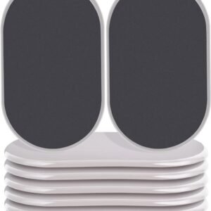 Reusable Large Furniture Movers Sliders for Carpet and Hardwood Floors-8 Pack 9-1/2" Oval Moving Pads Protector for Heavy Duty Sofa Bed Table Desk,Quickly and Easily Move Any Item, Beige