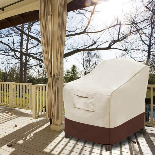 Vailge Patio Chair Covers, Lounge Deep Seat Cover, Heavy Duty and Waterproof Outdoor Lawn Patio Furniture Covers (2 Pack - Large, Beige & Brown) - Image 8