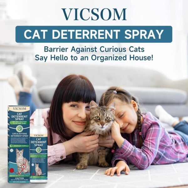 Cat Deterrent Spray, Natural Cat Repellent Spray, Anti-Scratch Deterrent for Furniture, Sofas, Rugs, Curtains, Plants, Indoor & Outdoor Repellent Cats Kittens, Non-Toxic, Alcohol-Free 6.76 FL Oz - Image 7