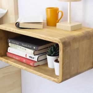 Floating Nightstand Wooden, Bedside Table, Nightstand Shelf, Handmade, Wall Mounted Bedside Shelf, Minimalist and Unique Style (Cape Town)