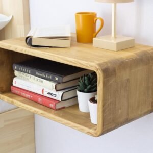 Floating Nightstand Wooden, Bedside Table, Nightstand Shelf, Handmade, Wall Mounted Bedside Shelf, Minimalist and Unique Style (Cape Town)