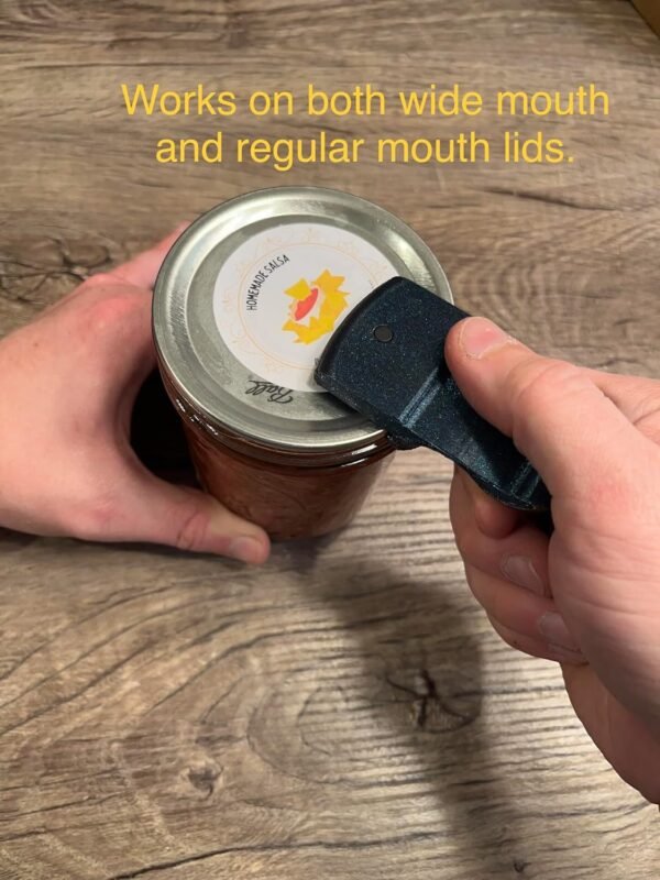 Canning Jar Opener, Mason Jar Opener Canning Tool, Releases Vacuum Seal on Wide Mouth and Regular Mouth Lids (Silver, Magnets) - Image 5