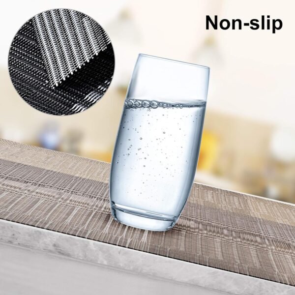 Aofmee Placemats, Placemats Set of 6, Heat Resistant Place Mats, Washable PVC Table Mats, Woven Vinyl Plastic Placemats for Dining Table, Non-Slip Stain Resistant Kitchen Table Placemats Easy to Clean - Image 4